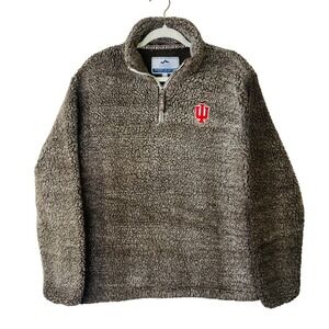 Summit Sportswear Indiana University Hoosiers Sherpa Fleece Quarter Zip Mens M